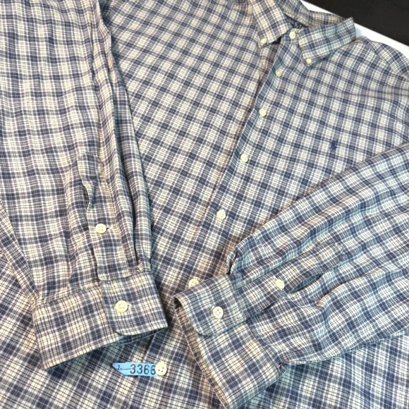 Ralph Lauren Other - Ralph Lauren Button Down Mens XXL Blue Plaid Greggor Long Sleeve Shirt EUC